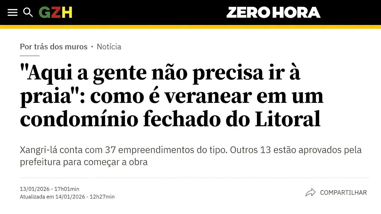 Notícia sobre o mercado imobiliário no Litoral Norte Gaúcho